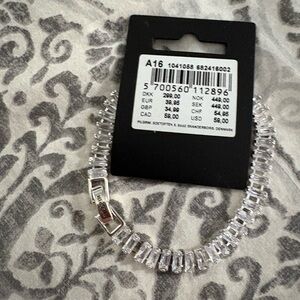 Pilgrim Silver Rhinestone Bracelet